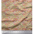 thumbnail image 1 of Soimoi Green Modal Satin Fabric Brush Stroke Abstract Decor Fabric Printed Yard 42 Inch Wide, 1 of 3