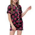 thumbnail image 1 of Little Girls' Pajama Sets Graphic Print Button Down Tops Set Casual Pajamas Set Girls Pjs Size 6T, 1 of 5