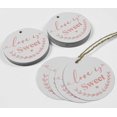 thumbnail image 4 of Inkdotpot Pack Of 50 Real Rose Gold Foil Paper Tags Love Is Sweet Wedding Favor Hang Tags, 4 of 6