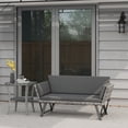 thumbnail image 2 of Outsunny Rattan Sofa Bed Chaise Lounge Light Grey, 2 of 10