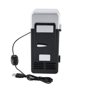 SUTENGDA Mini USB Réfrigérateur LED Réfrigérateur compact de soins de la peau portable USB Réfrigérateur boissons Boissons réfrigérateur et chauffe-glace pour la maison bureau voiture et College salle de dortoir[noir]