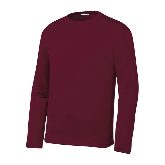 Gravity Threads Youth Long-Sleeve Moisture WickenIng Shirt - Maroon - Large