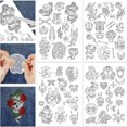 thumbnail image 1 of HLONK 4 Sheets 16Pcs Wedding Dress Water Soluble Hand Sewing Stabilizers for Fabric 11.6x8.2 Inch Embroidery Stitch Practice Embroidery Patterns Transfers for Embroidery Beginners Lovers, 1 of 7