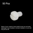 thumbnail image 3 of Unique Bargains Nylon Machine Screws, M5x10mm Slotted Pan Head Fasteners Bolts, White 50Pack, 3 of 4