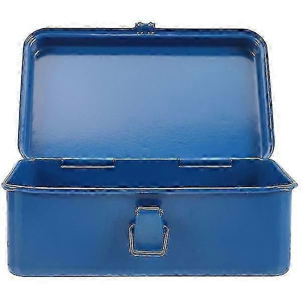 Heavy Duty Metal Tool Box for Tractor & Workshop, Portable Small Tool Storage Case with Organizer, Utility Tool Case