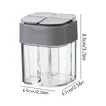 thumbnail image 2 of Oleegame 2PC Produce Storage 4 In 1 Seasoning Bottle Plastic Sal Tank Combination Sealing Moisture Proof Gray, 2 of 2