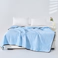 thumbnail image 1 of Polyester Summer Quilt with Lace Trim - 100x70cm Lightweight Washable Air Conditioning Bedspread in Multicolor, 1 of 6