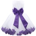 thumbnail image 3 of TiaoBug Sequined Lace Bodice Shining Crystal Waist Flower Party Summer Evening Prom Pageant Dress Purple 3, 3 of 5