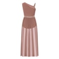 thumbnail image 4 of LiiYii Robe de Danse Lyrique pour Filles Ballet Patinage Artistique Longue Robe Justaucorps de Gymnastique Sans Manches Rose Poudré 12, 4 of 8