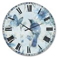 thumbnail image 1 of Designart « Indigold Watercolor Flower III » Horloge Murale Traditionnelle, 1 of 2