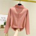 thumbnail image 1 of XZNGL Womens German Velvet Double-sided Velvet Bottom Sweater With Half High Collar And Self Heating Inner Layer For Warmth. Long Sleeved And Thickened Top, 1 of 1