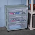thumbnail image 3 of Sterilite  Wide 3 Drawer Cart-  Aqua, 3 of 3
