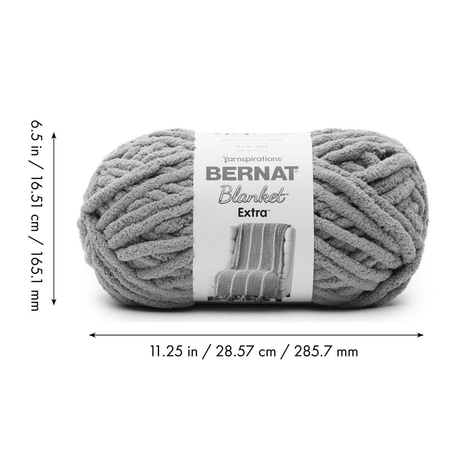 "Bernat® Fil Couverture Extra™, Polyester #7 Jumbo, 10,5oz/300g, 97 Yards"