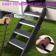 thumbnail image 4 of PENGX 4 pack 4-Pack RV Step Covers for Travel Trailers  Black Carpet Stair Rug for Camper  19.5x7.5in, 4 of 7