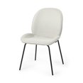thumbnail image 1 of homeroots kitchen & dining 397471 Black and White Flaired Seat Fabric Dining Chair, 1 of 1