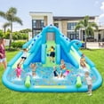 thumbnail image 2 of Gymax Inflatable Water Slide Blowup Water Park w/ Dual Slides Without Blower, 2 of 10