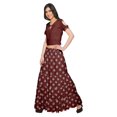 thumbnail image 2 of Moomaya Printed Two Piece Flared Skirt And Crop Top Rayon Ethnic Set For Girls, 2 of 6