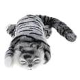 thumbnail image 2 of Electric Naughty Cat Pet Stuffed Animal Model Action Figure Table Decoration Grey, 2 of 8