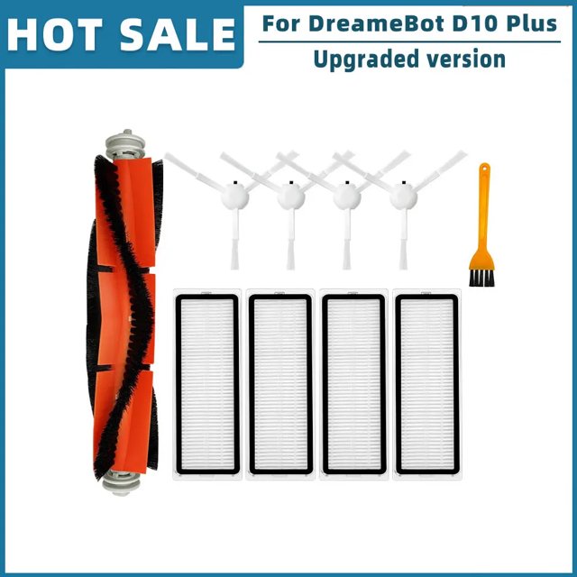 Compatible for Xiaomi Dreame D10 Plus RLS3D Robot Vacuum Cleaner Main Brush Side Brush Hepa Filter Mop Pad Dust Bag Spare Parts