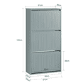thumbnail image 3 of SoBuy Armoire à Chaussures 3 Tiroirs Basculants Rangement Organisateur FSR165-H-HG, 3 of 7