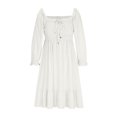 thumbnail image 4 of Gspmoly Robes d'Été pour Femmes 2025, Robe à Encolure Carrée pour Femmes, Mode Décontractée, Tempérament, Cordon de Serrage, Dos Ajouré Ouvert, à Lacets, Manches 3/4, Coupe Ajustée, Robe Aguichant, Robes de Vacances pour Femmes, Économies d'Été, 4 of 6