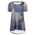 thumbnail image 5 of Pompotops Blouse d'Été pour Femmes Col Rond Ample Manches Courtes Imprimé Décontracté Liquidation, 5 of 5