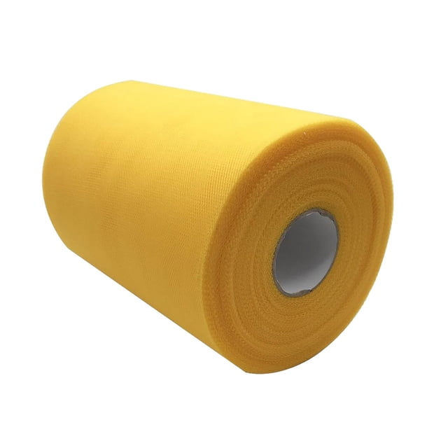 Transemion Multifunctional Tulle Roll Bolts - Party Supplies In Many Nice Colors Polyester C06golden yellow 1 Pc