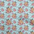 thumbnail image 1 of oneOone Viscose Jersey Light Blue Fabric Florals Sewing Craft Projects Fabric Prints By Yard 60 Inch Wide, 1 of 4
