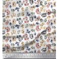 thumbnail image 1 of Soimoi Coton Popeline Fleur Artistique Tissu Imprimé 1 Yard 42 Inch Wide, 1 of 3