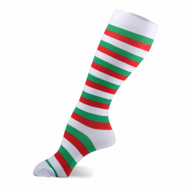 Chaussettes Mi-Mollet Imprimées de Noël, Longues, Chaussettes Jusqu'aux Genoux, Bas, Bas de compression Multicolores
