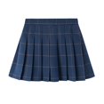 thumbnail image 1 of MeetoTime Girls Pleated Skirt Solid Color Plaid Printed Half Dress with Inner Lining 9-16 Years Children Clothes, 1 of 3