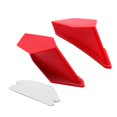 thumbnail image 1 of 2 pieces universal motorcycle winglets deflectors fairing abs accessory aerodynamic wing for for for for red, 1 of 5