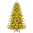 thumbnail image 1 of Costway 6 FT Artificial Christmas Tree with 270 LED Lights, 746 Branch Tips for Home Party, 1 of 10