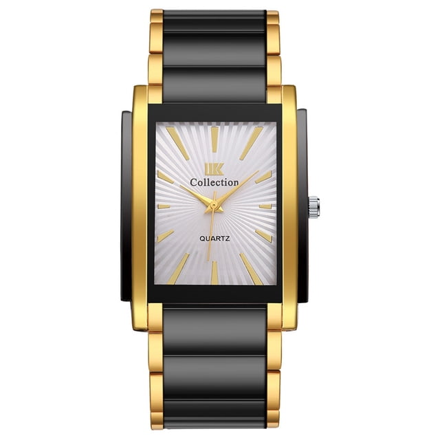 Montre Homme Mode Horloge Acier Inoxydable Décontractée Habillée Poignet Cristal Bijoux