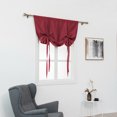 thumbnail image 1 of Innerwin Half Window Curtains Solid Color Kitchen Valance Rod Pocket Soft Short Blackout Curtain Ruched Waterproof Panels Darkening Thermal Insulated Wine Red 39.37 x 47.24", 1 of 9