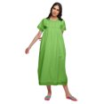 thumbnail image 2 of Moomaya Robe de Nuit à Manches Courtes pour Femmes en Coton, Ligne A, Maxi, Tenue de Nuit, 2 of 5