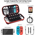 thumbnail image 2 of Carry Case for Nintendo Switch OLED Model 2021, Accessories Kit with Clear Cover, Screen Protector, Thumb Grip Caps & More, Suitable for Travel and Home Storage, 2 of 7