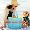 thumbnail image 4 of Mesh Beach Bag,Multi Pocket Capacity Large Portable Swimming Bag Centrifugal Mesh Pocket Beach Swimming Storage Net,Large Beach Bag,Storage Bags for Clothes,Clothes Storage Bag, 4 of 5