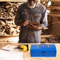 thumbnail image 3 of MesaSe Small Tool Box Tool Case Utility Toolbox 35.00X17.00X11.50CM Blue, 3 of 8