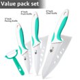 thumbnail image 3 of 3-Piece Ceramic Knife Set with Covers-Sharp White Blade Rust Proof Kitchen Knives Stain Resistant Household Vegetables Slicing Tool, 3 of 3