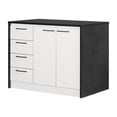 thumbnail image 2 of South Shore Myro Kitchen Island with Storage, in Faux Black Stone and White, 2 of 20
