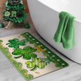 thumbnail image 3 of St. Patricks Day Decorative Front Door Mat, Shamrock Clover Doormat Indoor Outdoor Non-Slip Floor Entryway Rug, Spring Gold Coins Irish Home Kitchen Decoration 17x29 Inch, 3 of 6