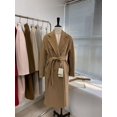 thumbnail image 1 of QueenLine High-end Winter Cashmere Camel Color Long Wool Classic Double-breasted Lace-up Gray Red Coat, 1 of 24