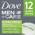 thumbnail image 2 of Dove 3-N-1 Hand & Body + Face + Shave Bar Refreshing Extra Fresh, 106 g (12 bars), 2 of 8