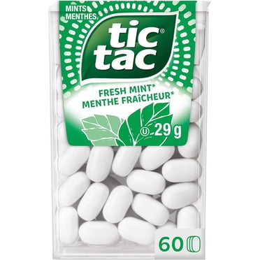 TIC TAC Mints, Fresh Mint, Mint Candy, 60 Pills, 29 g