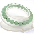 thumbnail image 2 of Bracelet Extensible Unisexe en Perles Rondes de 8 mm en Aventurine Vert Mat Givré Naturel, 2 of 3