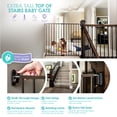 thumbnail image 4 of Regalo Extra Tall Top Of Stairs Metal Safety Gate, Black, 4 of 8
