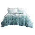 thumbnail image 1 of Intelligent Design 66 Pouces Ensemble Mini Couette en Tissu Long Poil 2 Pcs Bleu, 1 of 8