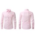 thumbnail image 1 of Dress Shirts for Men with Pocket Long Sleeve Big & Tall Tshirts Shirt Button-Down Collared Wrinkle-Free Solid Color Business Work Tops, 1 of 5