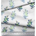 thumbnail image 3 of Soimoi Tissu Poly Georgette Feuilles & Floral Imprimés de Tissu au Mètre 42 Pouces de Large, 3 of 4